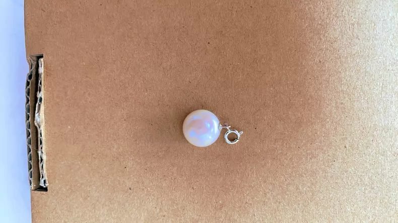 Aurora Pearl Button Pendant